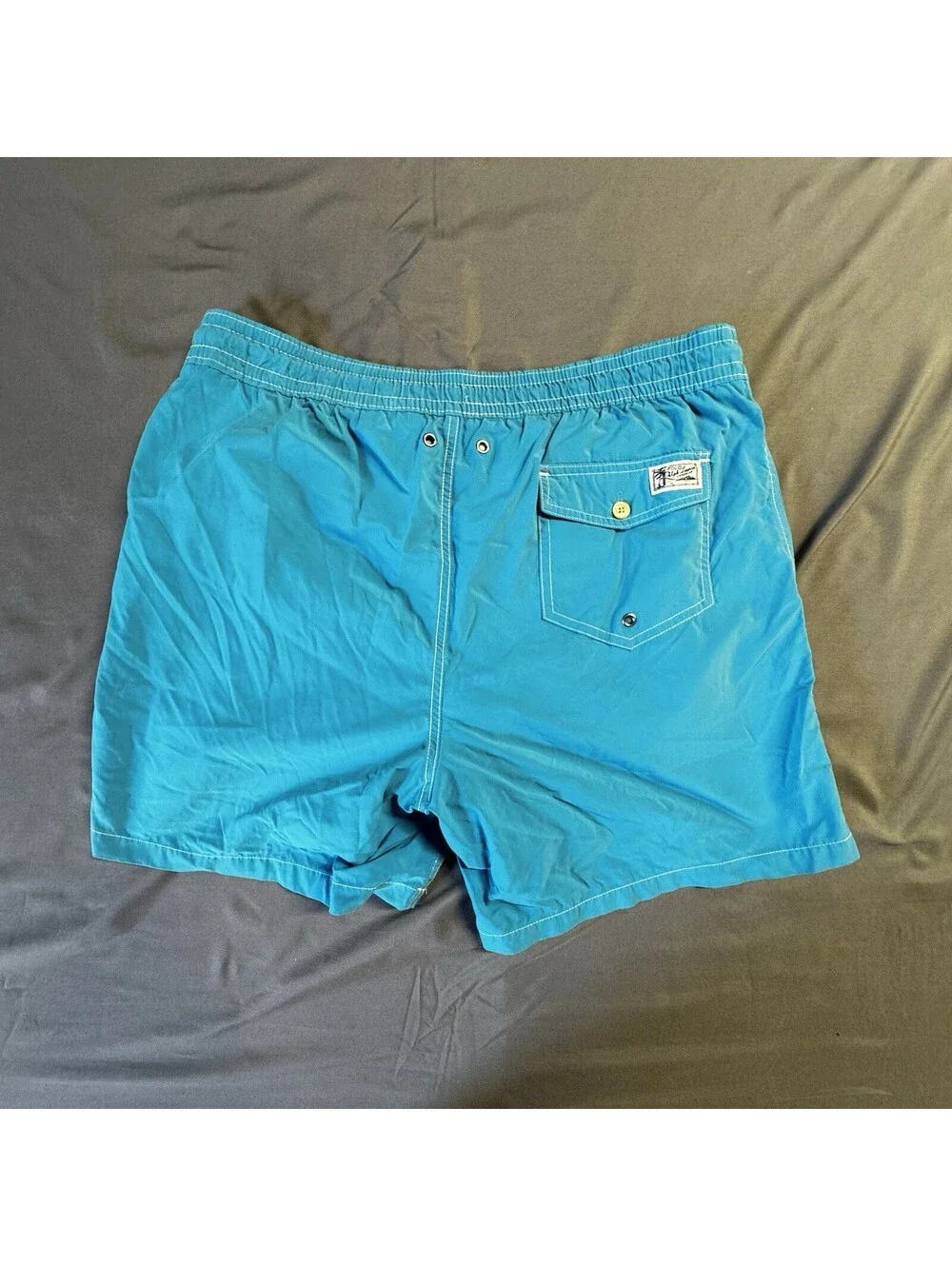 Polo Ralph Lauren Mens Large Blue Swim Trunks Pony Logo Mesh Lined Board Shorts⁠